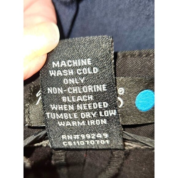 Maggie Barnes Stretch Black Pants Plus Sz 9 Avg 30 32 Elastic Sides Crop Ankle - Picture 10 of 11